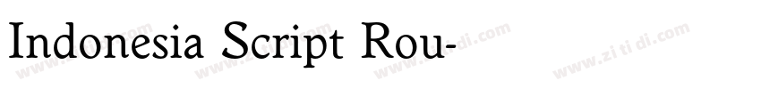 Indonesia Script Rou字体转换 Indonesia Script Rou字体转换